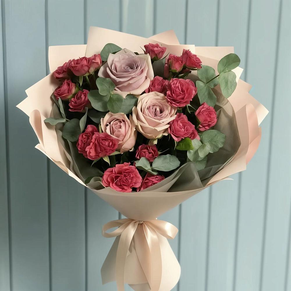 Букет цветов из: Гвоздики и Розы в Первомайском Челябинской области