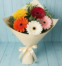 Букет цветов из:  Герберы в Первомайском Челябинской области