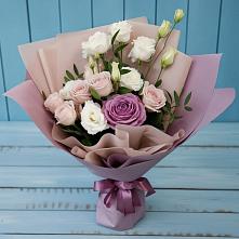 Букет цветов из:  Розы и Лизиантусы #REPLACE_PRED# Первомайском Челябинской области