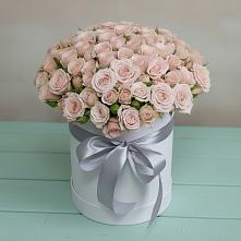 Цветочная композиция из Розы в шляпной коробке в Первомайском Челябинской области