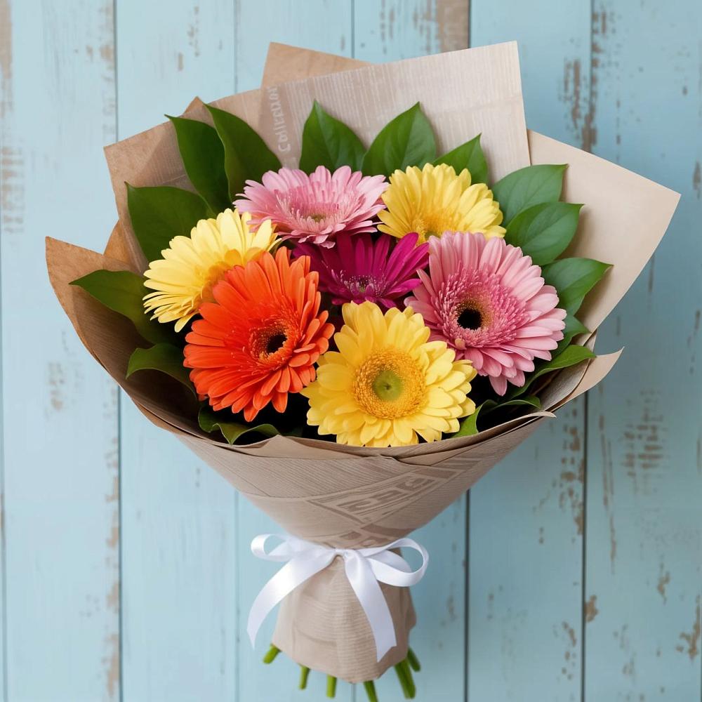 Букет цветов из: Герберы в Первомайском Челябинской области
