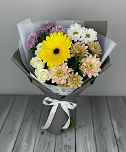 Букет цветов из:  Розы, Герберы и Хризантемы #REPLACE_PRED# Первомайском Челябинской области