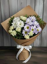 Букет цветов из:  Хризантемы и Розы в Первомайском Челябинской области