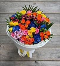 Букет цветов из:  Розы и Хризантемы в Первомайском Челябинской области