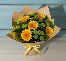 Букет цветов из:  Герберы и Хризантемы #REPLACE_PRED# Первомайском Челябинской области