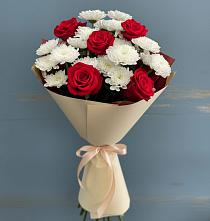Букет цветов из:  Розы и Хризантемы #REPLACE_PRED# Первомайском Челябинской области