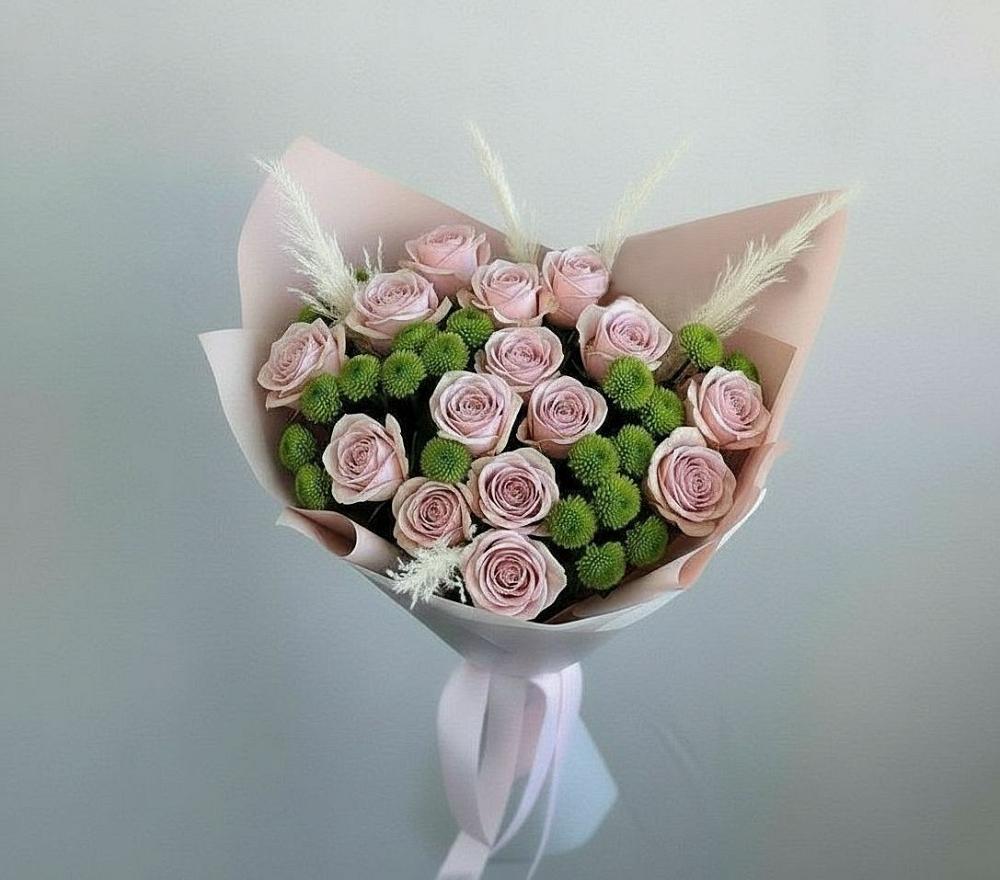 Букет цветов из: Розы и Хризантемы в Первомайском Челябинской области