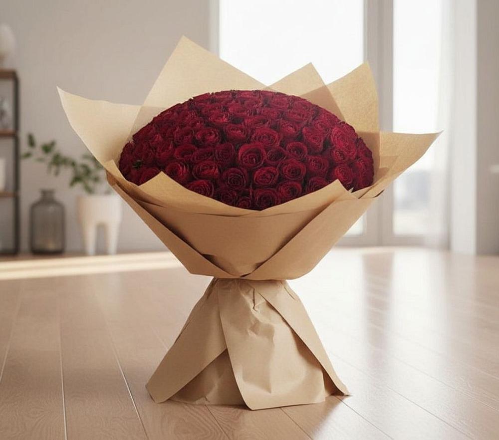 Букет 101 Красная роза в Первомайском Челябинской области