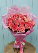Букет 15 Розовых роз Равель #REPLACE_PRED# Первомайском Челябинской области
