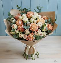 Букет цветов из:  Альстромерии и Розы #REPLACE_PRED# Первомайском Челябинской области