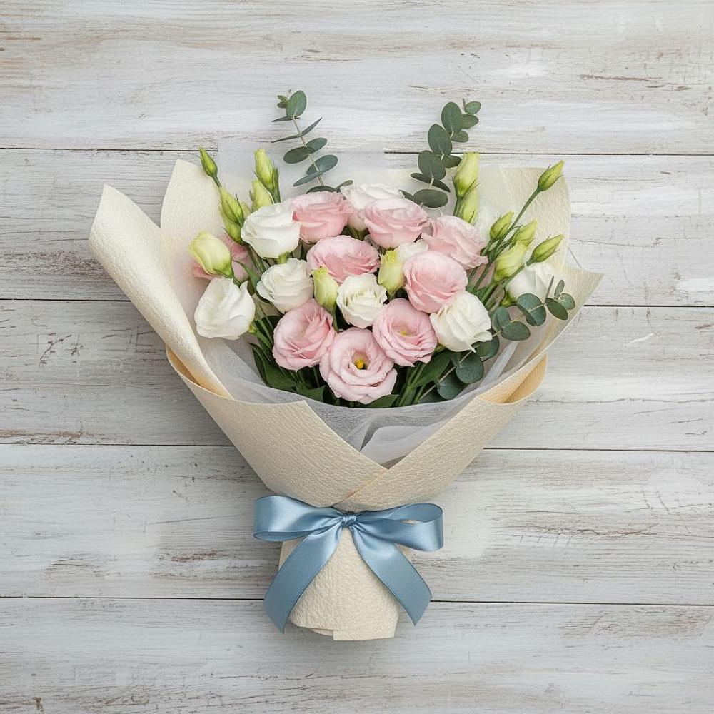 Букет цветов из: Лизиантусы в Первомайском Челябинской области